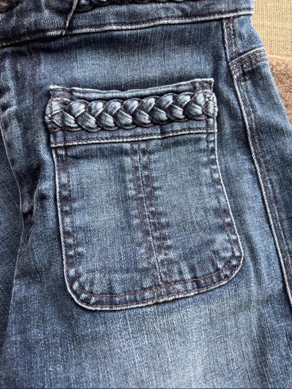 7 for All Mankind Sailor Flare Dark Blue Women's Jeans - Picture 3 of 4